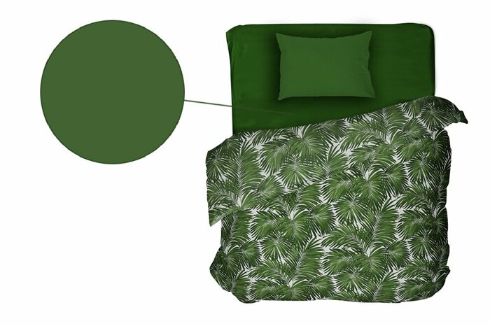 Colore Koyu Yeşil Çarşaf Tek Kişilik Lastikli 180x260cm