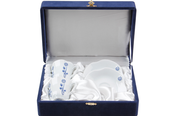 Özlem Mavi Kahve Takımı 4 Parça