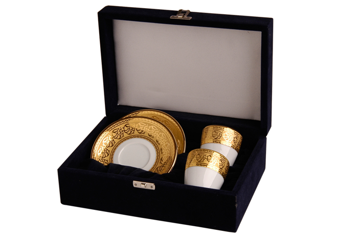 Rumi Altın Kahve Takımı 4 Parça