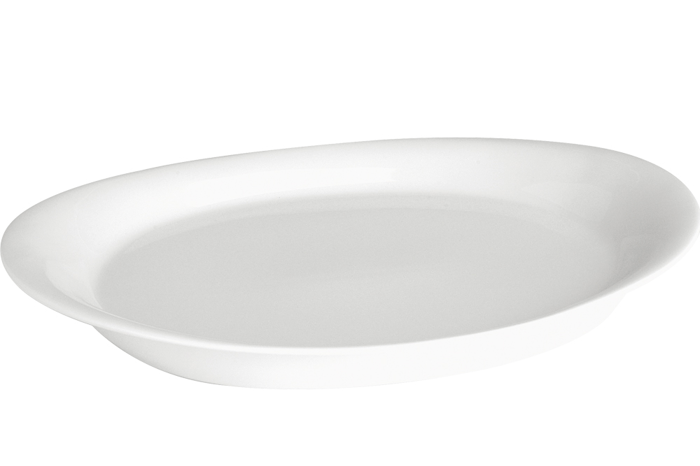 Luna Beyaz Kayık Tabak 26cm