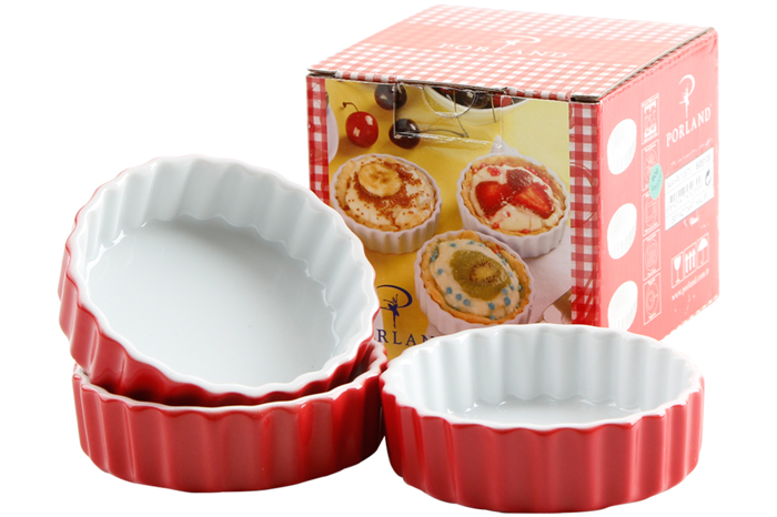 Kırmızı Tart Kalıbı 3 Parça