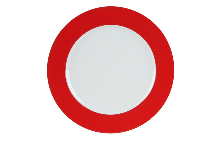 Kırmızı Düz Tabak 20cm