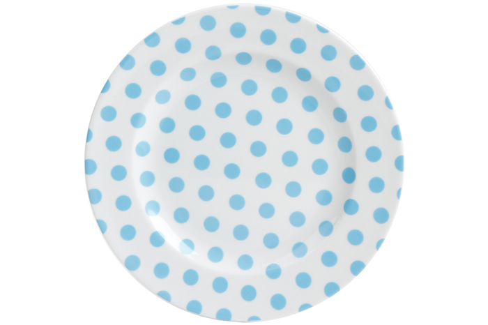 Puanti Mavi Düz Tabak 27cm