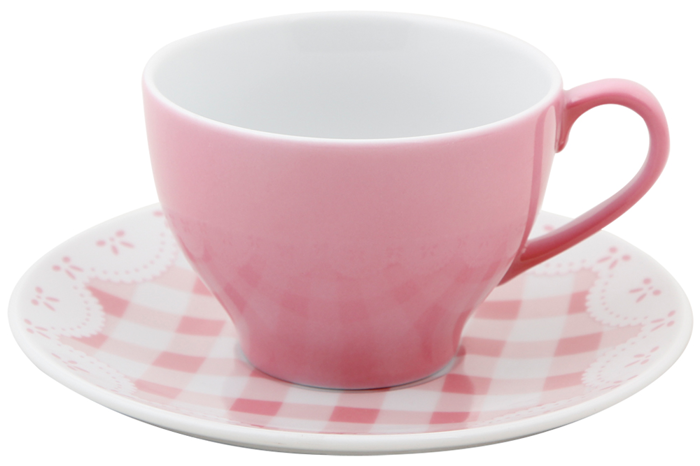 Pötikare Pembe Tabaklı Çay Fincanı 210cc