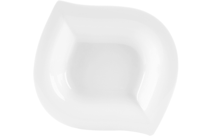 Leaf Beyaz Çukur Tabak 22cm