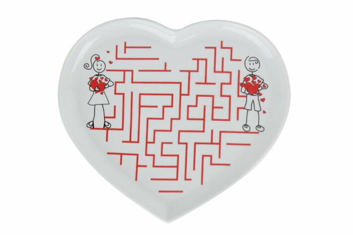 Kaya&Maya Aşkı Kalp Düz Tabak 27cm