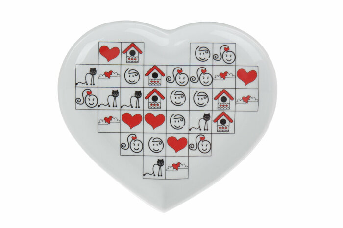 Kaya&Maya Aşkı Kalp Düz Tabak 20cm