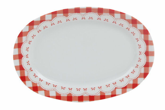 Pötikare Kırmızı Kayık Tabak 24cm