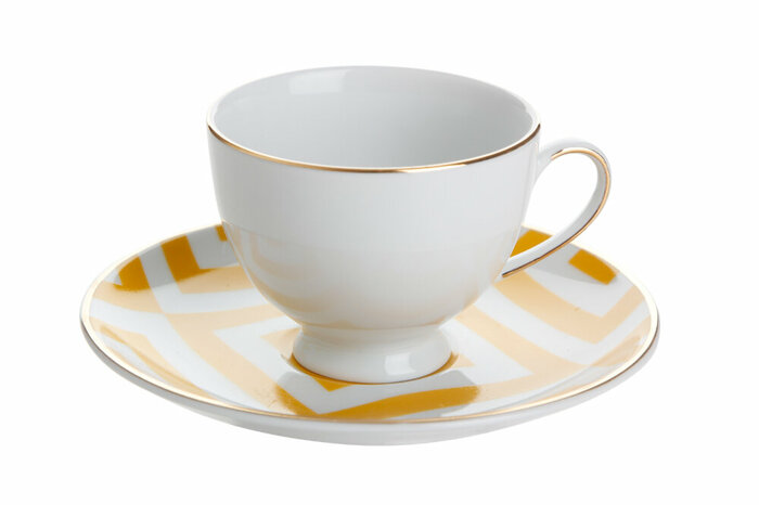 Morocco Desen4 Sarı Tabaklı Kahve Fincanı 80cc