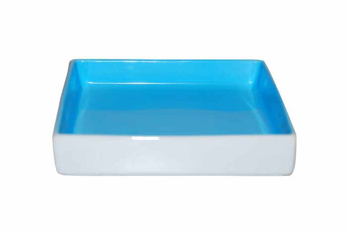 Beyaz-Mavi Kahvaltı&Çerez Tabağı 15cm