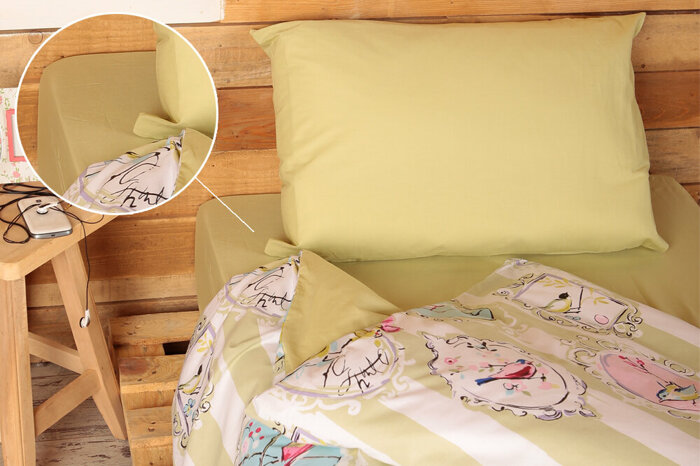 Colore Açık Yeşil Lastikli Çarşaf Çift Kişilik 160x200cm