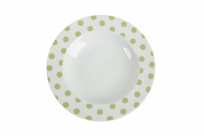 Puanti Yeşil Çukur Tabak 21cm