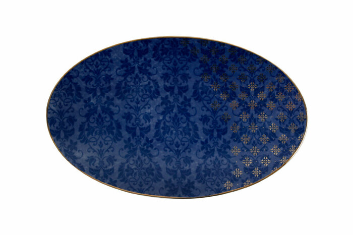 Evoke Desen2 Mavi Kayık Tabak 32cm