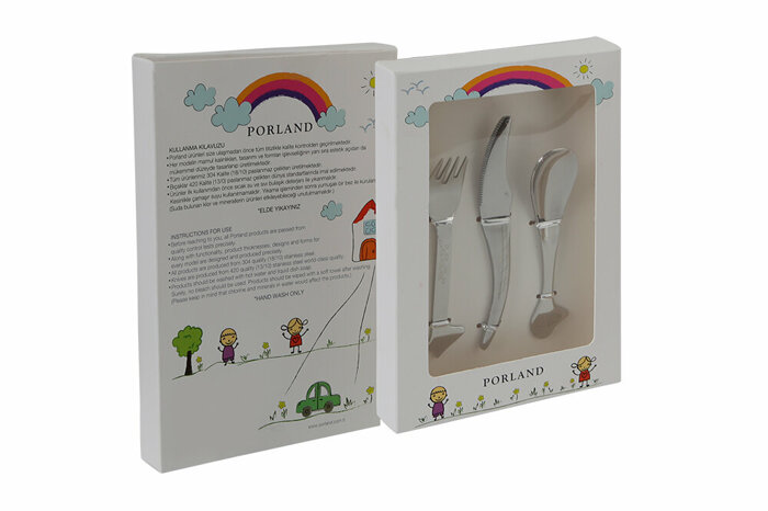 Mini Zoo Çocuk Çatal Kaşık Bıçak Takımı 3 Parça