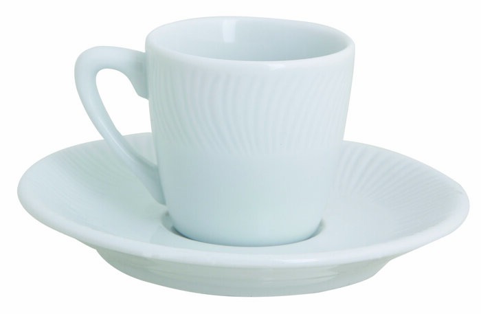 Lara Beyaz Tabaklı Kahve Fincanı 64cc