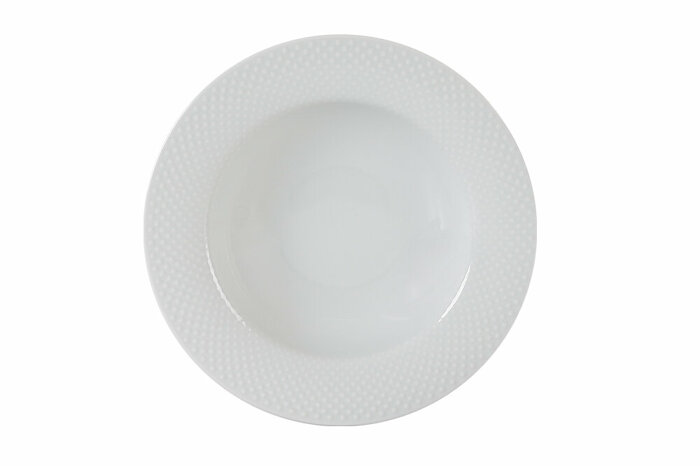 Collet Beyaz Desen2 Çukur Tabak 21cm