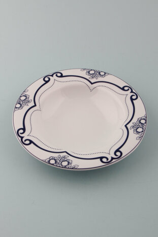 Blue Manoir Desen2 Çukur Tabak 22cm