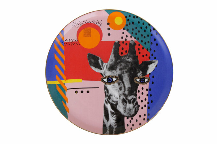 Wild Life Giraffe Düz Tabak 28cm