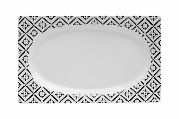 Black Touch Desen1 Kayık Tabak 24cm