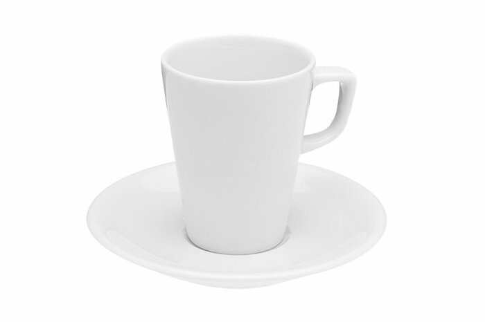 Soley Beyaz Tabaklı Kahve Fincanı 75cc