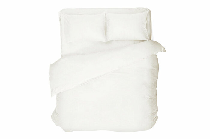 Pamuk Saten Beyaz Nevresim Çift Kişilik 200x220cm