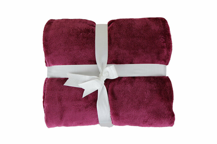 Fuzzy Mor Koltuk Şalı 130x170cm