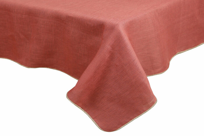 Gaby Keten Terrakotta Masa Örtüsü 140x250CM