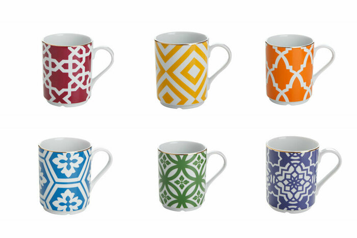 Morocco Karışık Renk Kupa Seti 6 parça