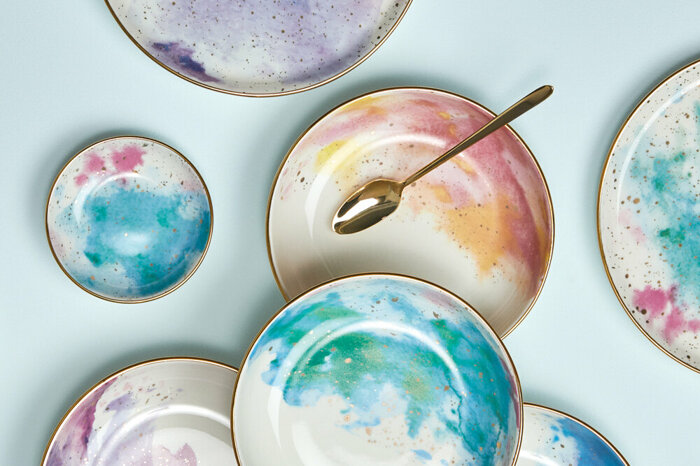 Cosmos Karışık Renk 18 Parça İkram&Kahvaltı Takımı