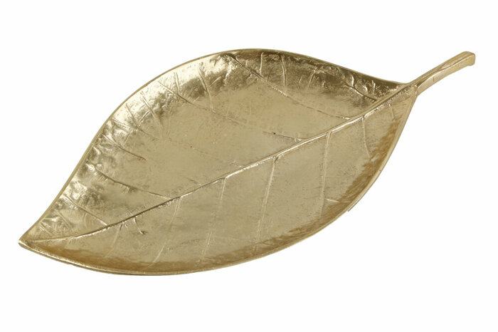 Leaf Altın Dekoratif Tabak 44cm