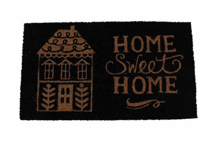 Coco Siyah Home Sweet Home Paspas 40x70cm