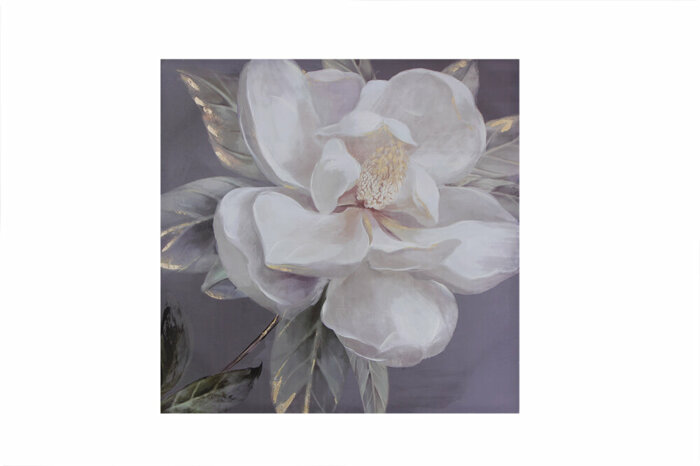 Beyaz Çiçek M:1 Tablo 80x80cm