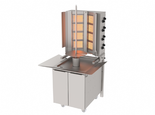 ADG-8D Döner Makineleri Duvara Monte Gazlı 8 Gözlü