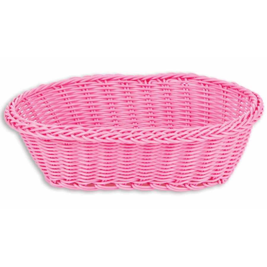 İNCE OVAL SEPET 24*17*7 CM PEMBE (İPLS-24OP)