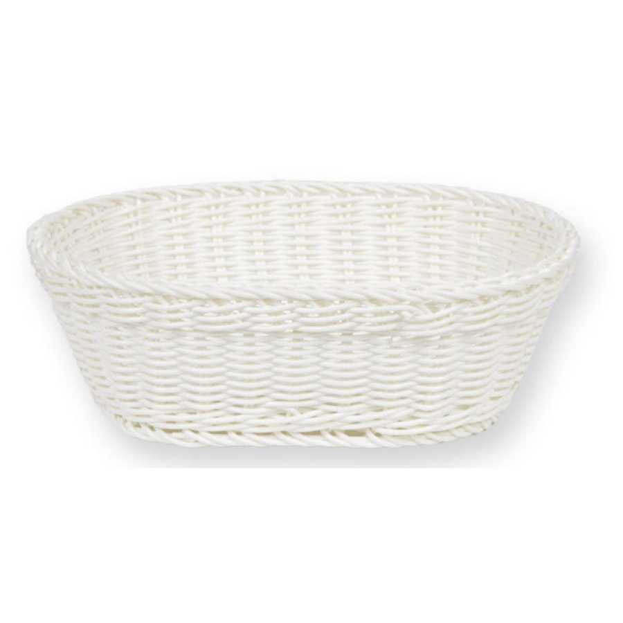 KALIN OVAL SEPET 25*19*8 CM BEYAZ (KPLS-25OB)