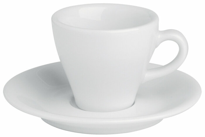 Bella Beyaz Tabaklı Kahve Fincanı 70cc