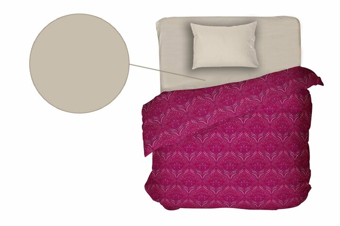 Colore Bej Çarşaf Tek Kişilik Lastikli 180x260cm