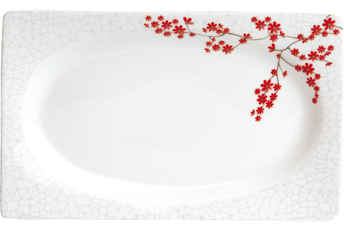 Moribana Kayık Tabak 36x23cm