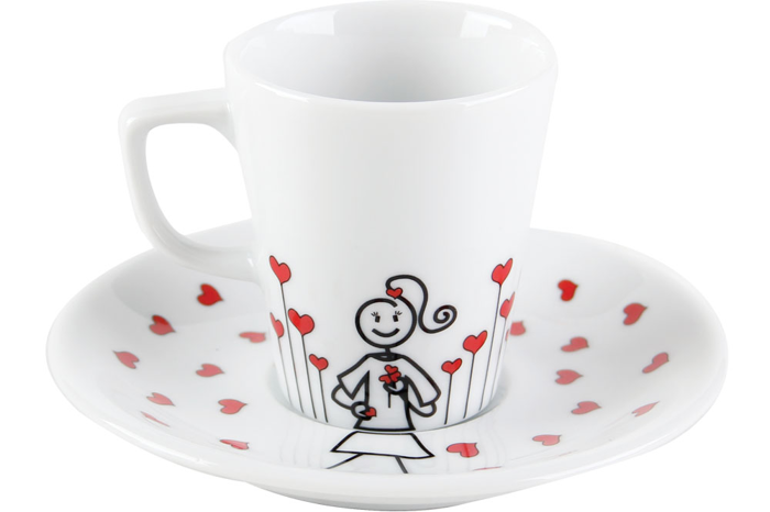 Kaya&Maya Aşkı Tabaklı Kahve Fincanı 75cc