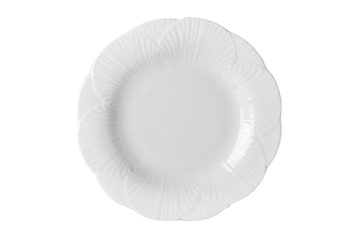 Yaprak Beyaz Düz Tabak 27cm