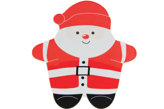 Father Christmas Düz Tabak 22cm