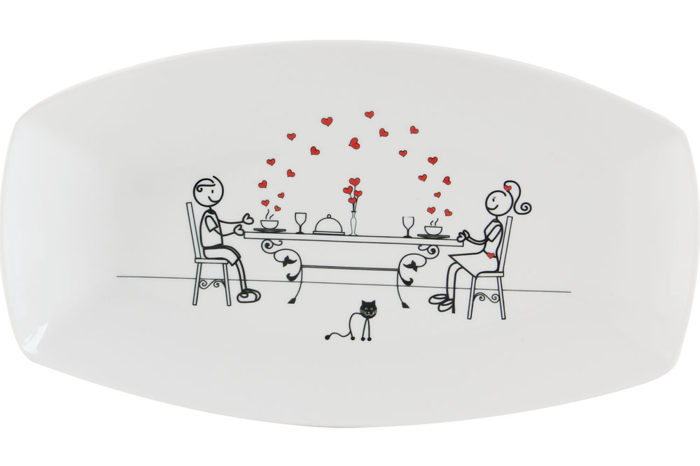 Kaya&Maya Aşkı Kayık Tabak 27x16cm