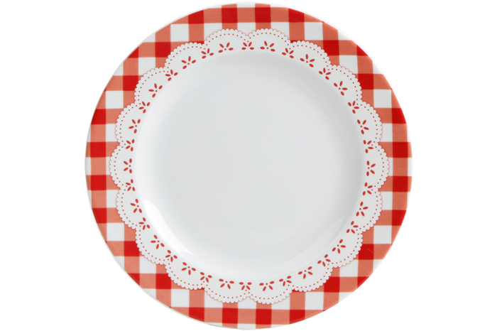 Pötikare Kırmızı Düz Tabak 27cm
