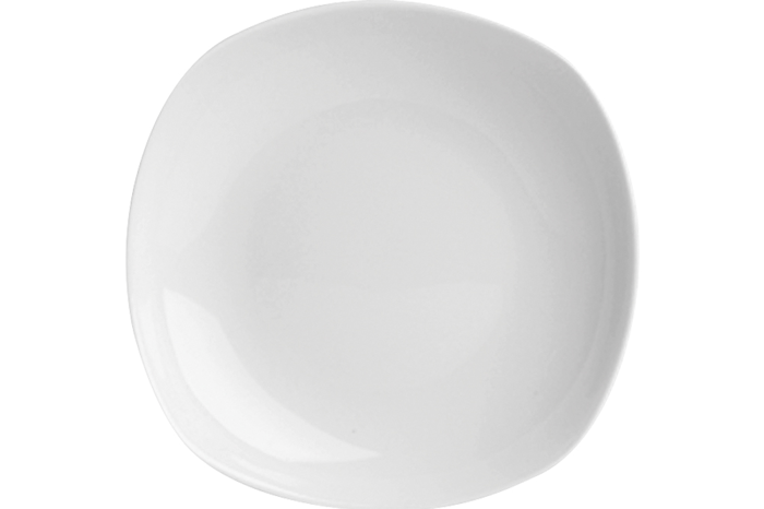Square Beyaz Çukur Tabak 21cm
