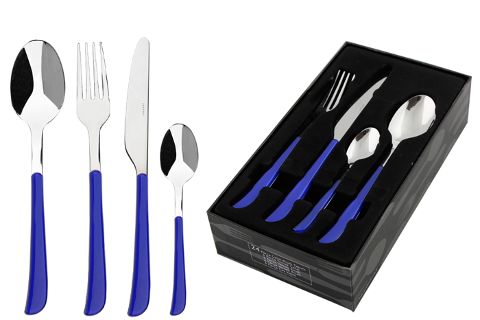 Origo Mavi Çatal Kaşık Bıçak Takmı 24 Parça