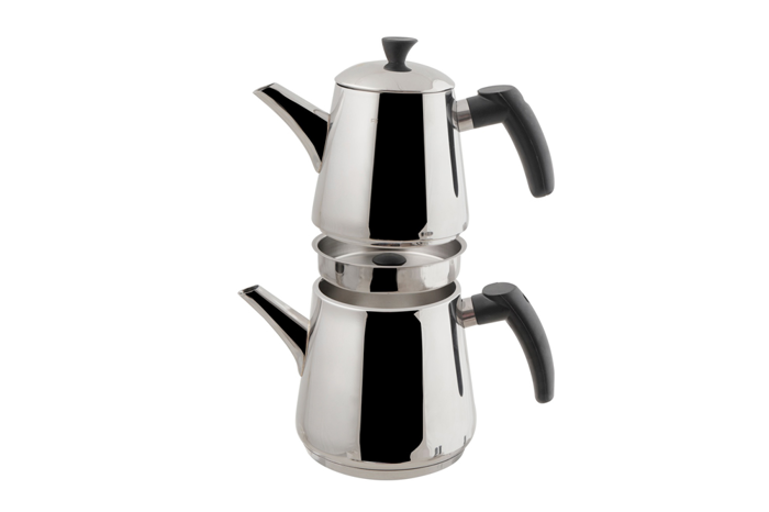 Piramit Çelik Çaydanlık Takımı 4 Parça