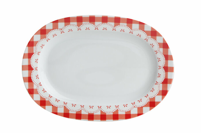 Pötikare Kırmızı Kayık Tabak 32cm