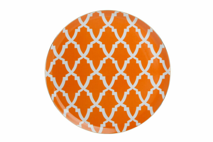 Morocco Desen3 Turuncu Düz Tabak 28cm