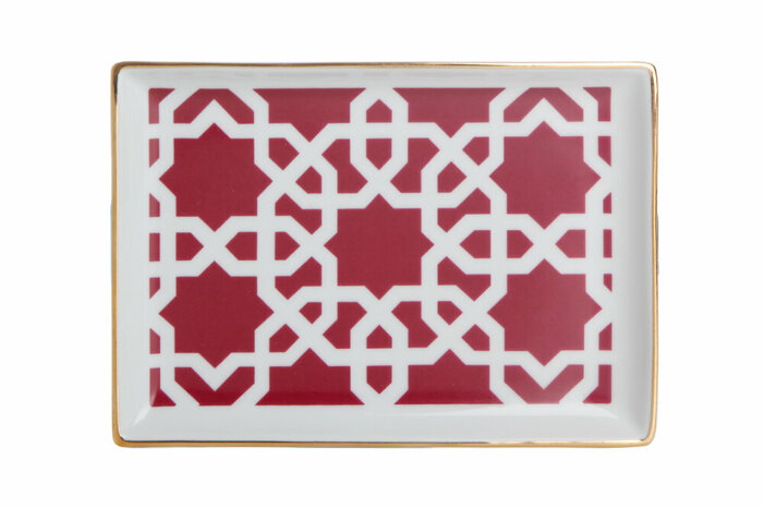 Morocco Desen5 Fuşya Kahvaltı Tabağı 18cm