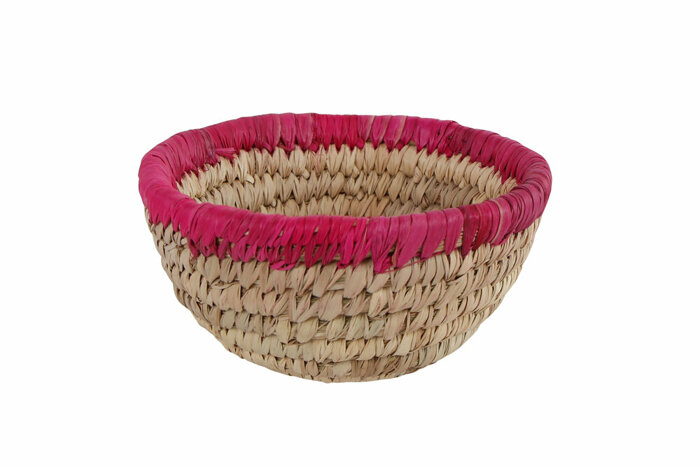 Lino Fuşya Yuvarlak Sepet 14cm